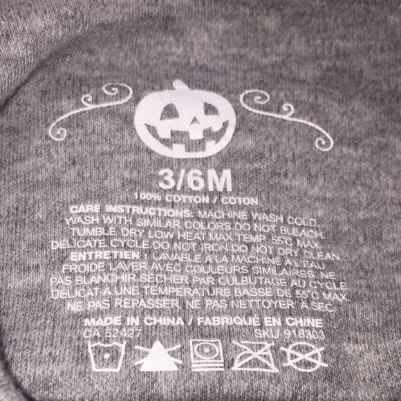 Baby Boo! Halloween Pumpkin Face Bodysuit 3-6 M - Picture 3 of 6